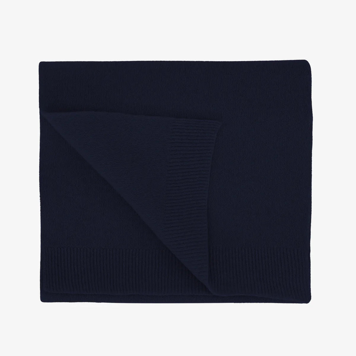 MERINO WOOL SCARF, NAVY BLUE