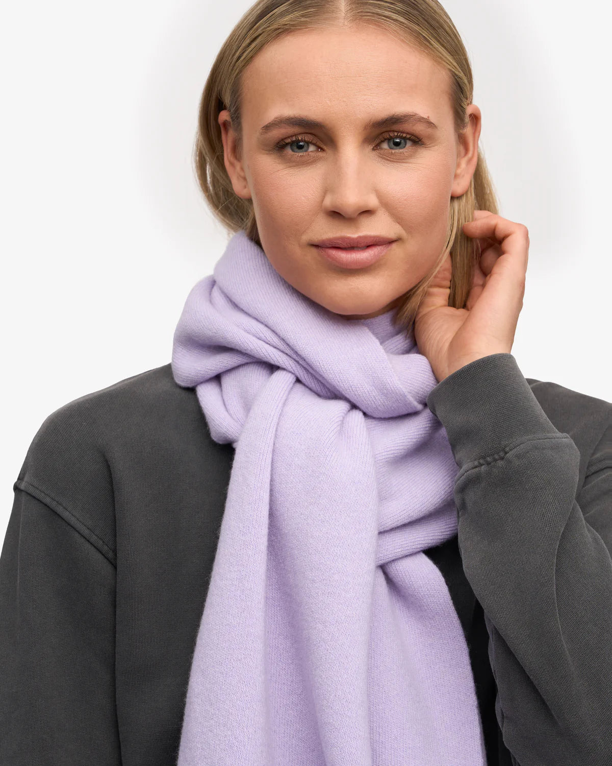MERINO WOOL SCARF, SOFT LAVENDER