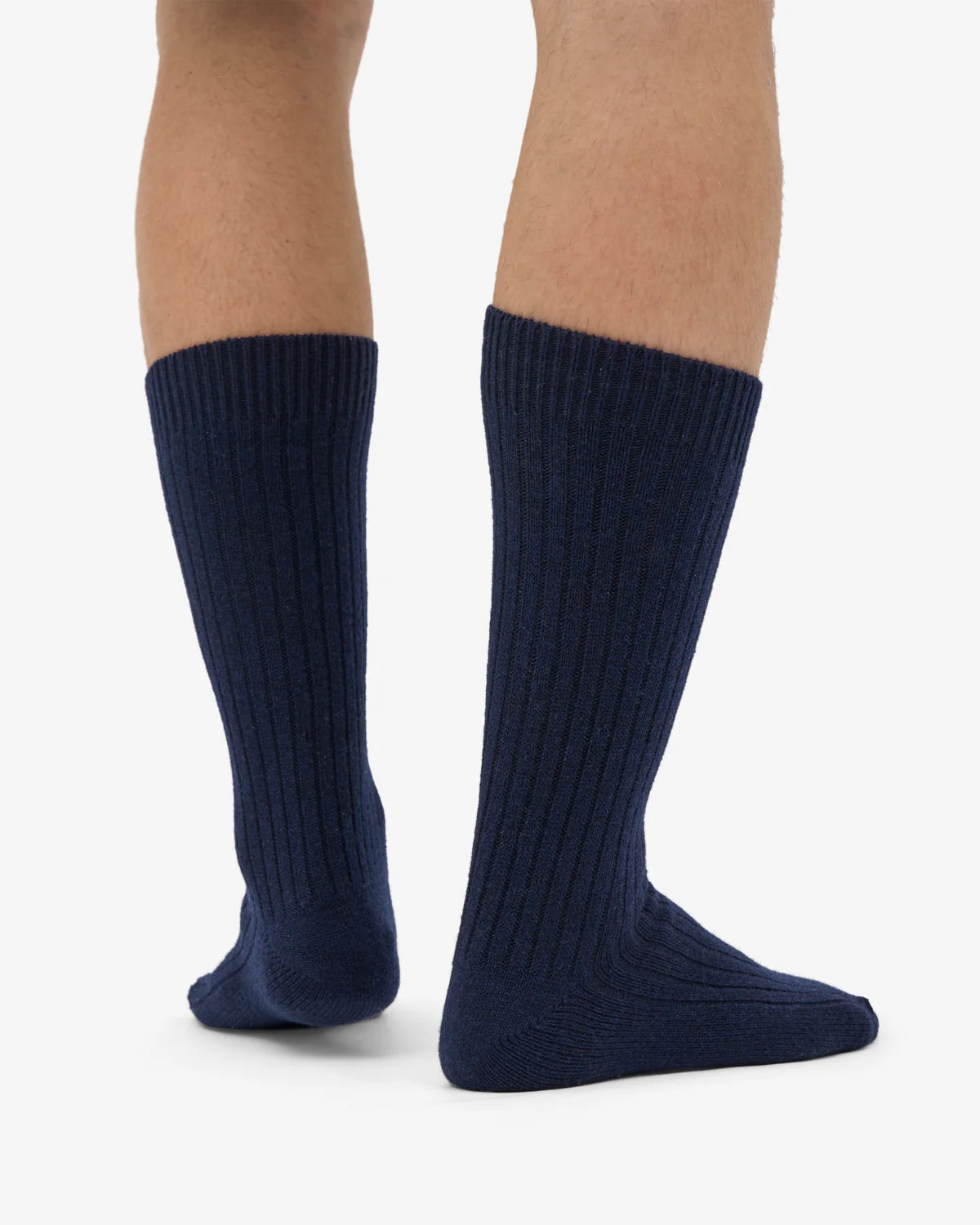 MERINO WOOL BLEND SOCK, NAVY BLUE
