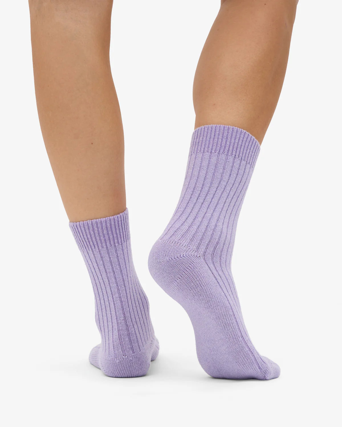 MERINO WOOL BLEND SOCK, SOFT LAVENDER