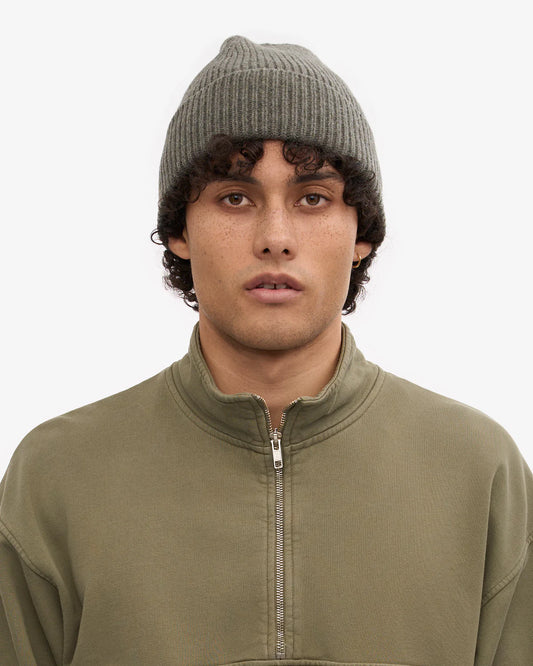 MERINOWOOL BEANIE, DUSTY OLIVE