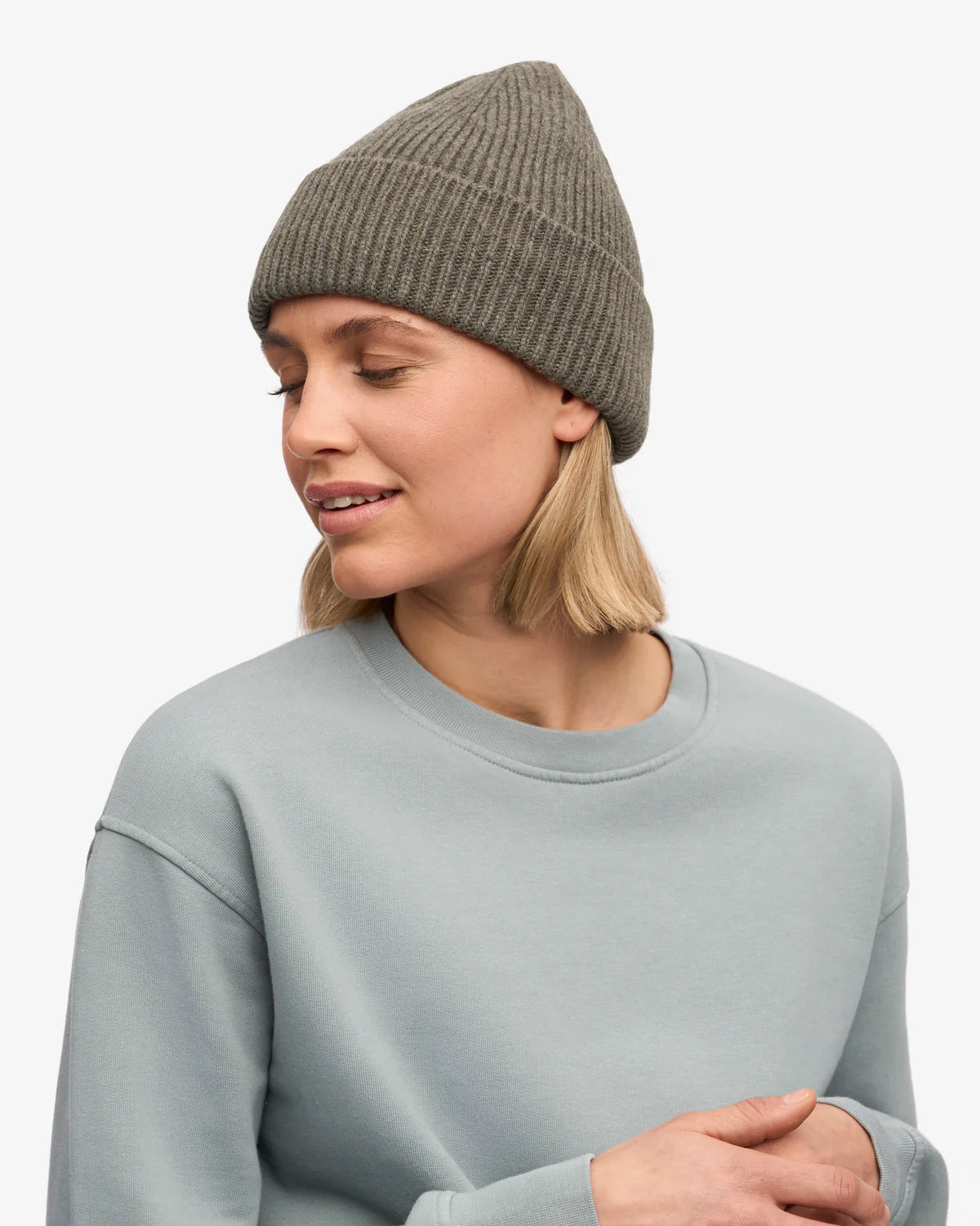 MERINOWOOL BEANIE, DUSTY OLIVE