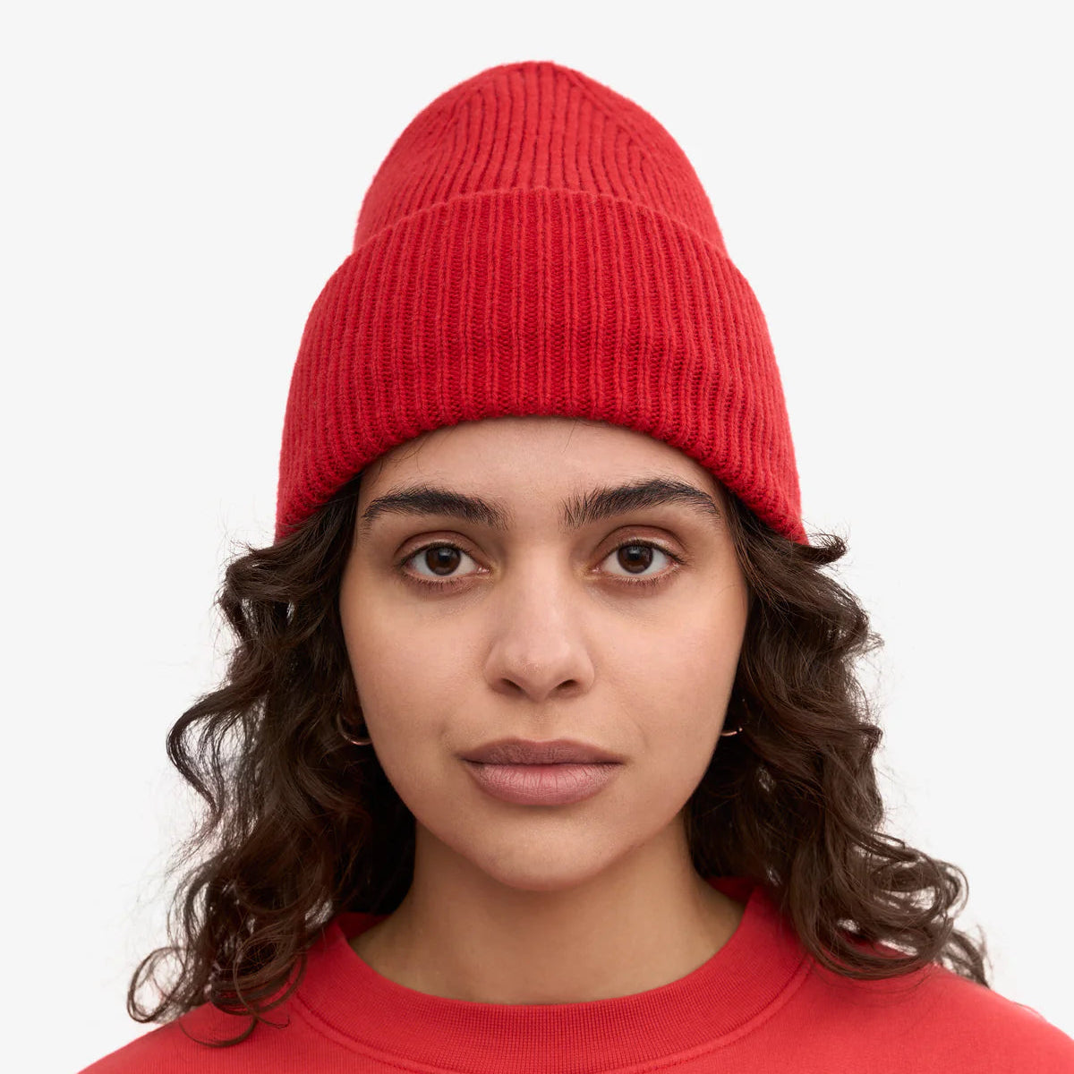 MERINO WOOL HAT, SCARLET RED
