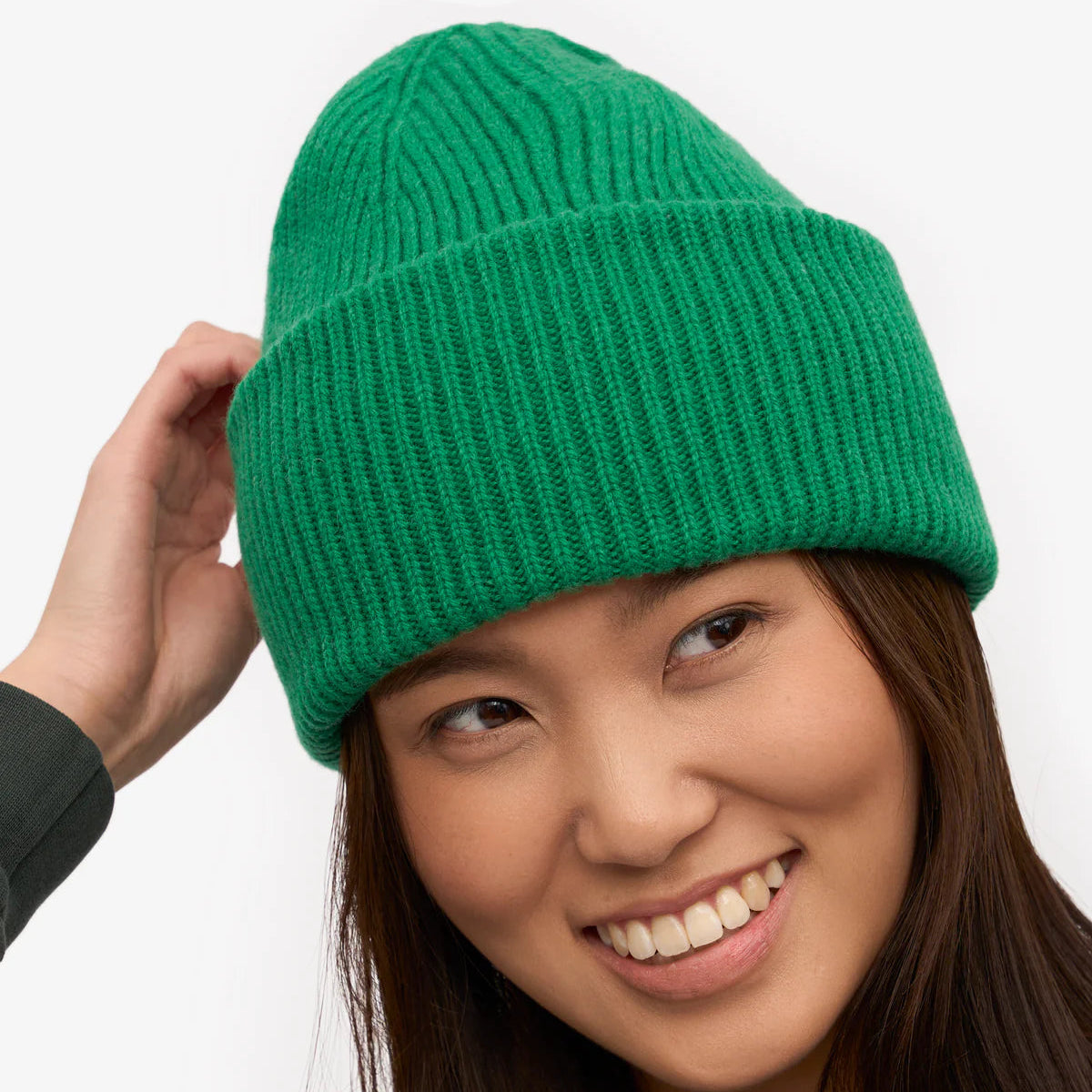 MERINO WOOL HAT, KELLY GREEN
