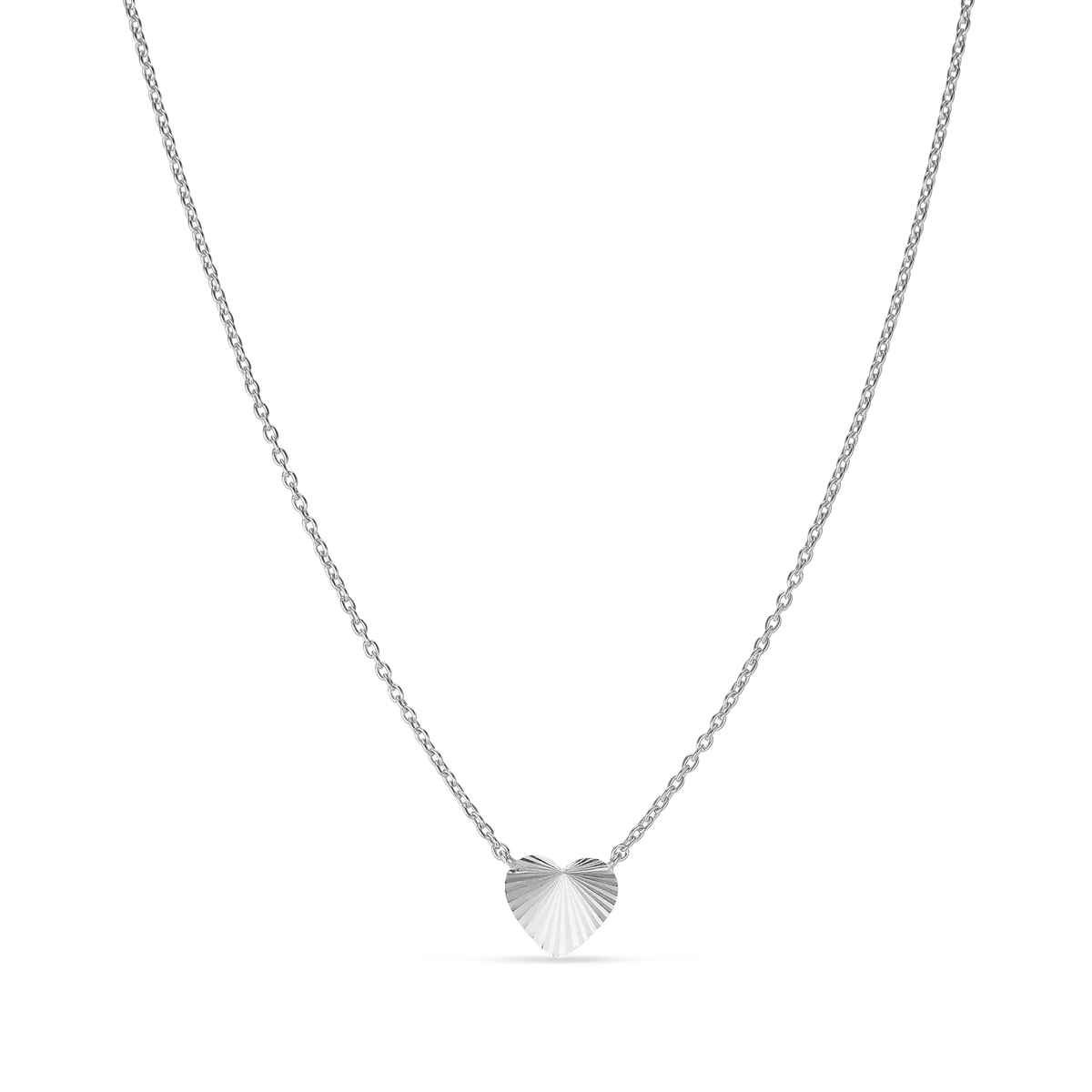 REFLECTION HEART NECKLACE, SILVER