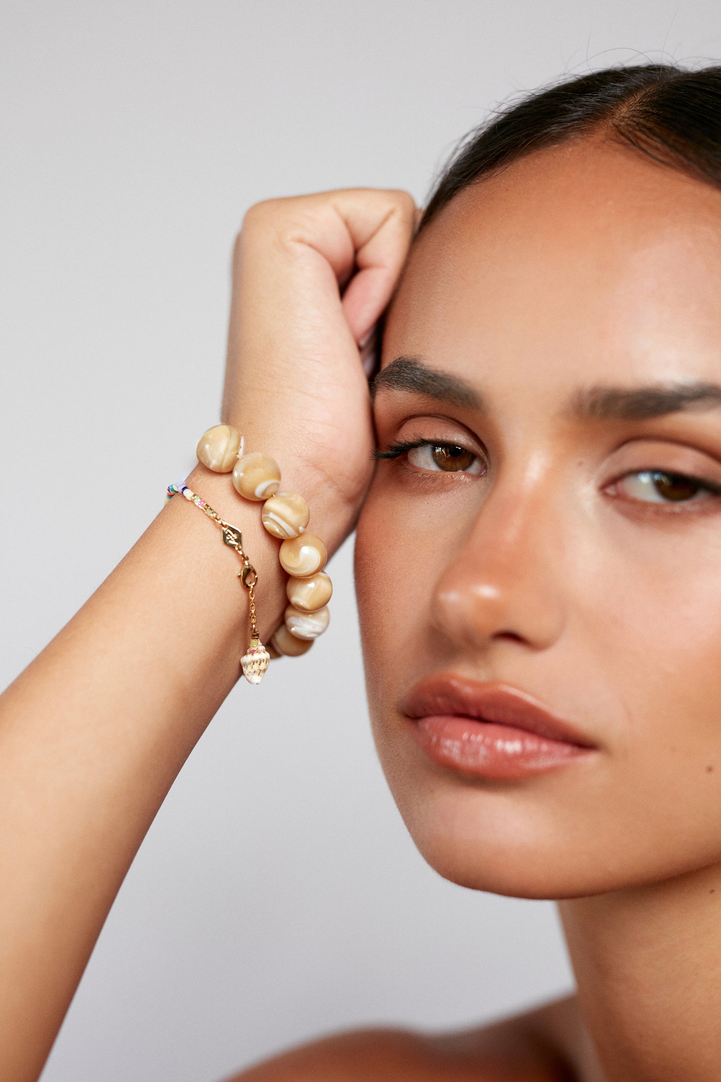 JETSET GEMS BRACELET, CREAM