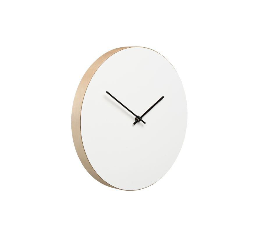Disc wall clock, white