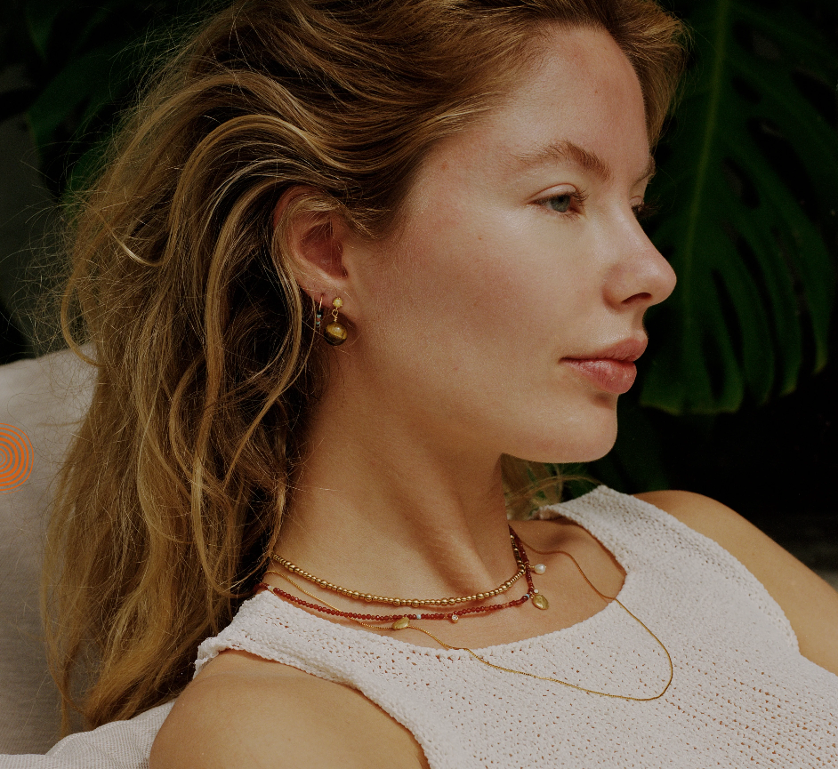 BALL EARRINGS, EYE OF THE TIGER