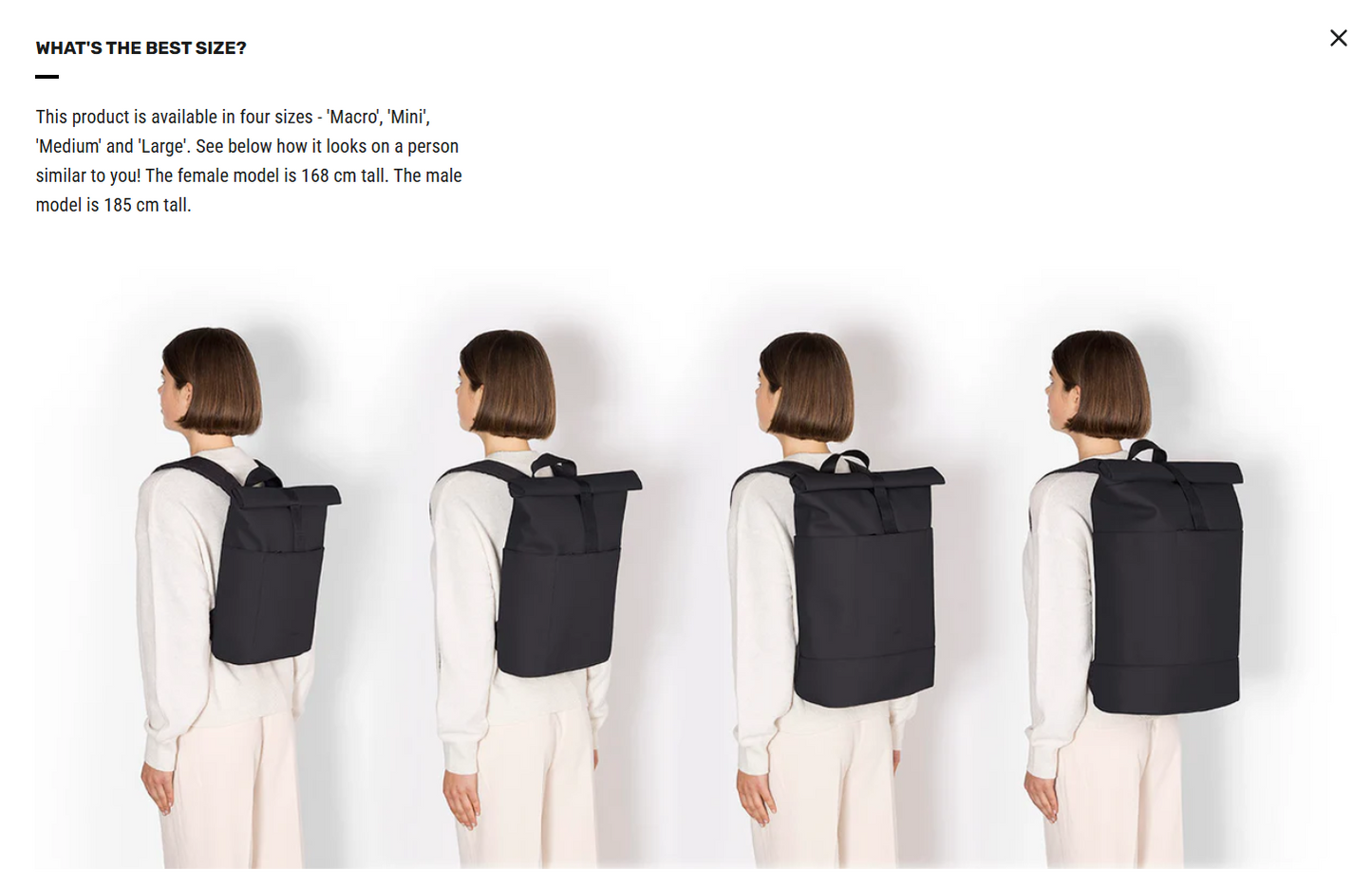 HAJO MEDIUM BACKPACK, BLACK