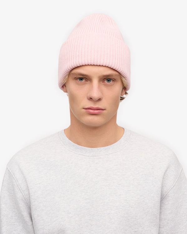 MERINO WOOL HAT, FADED PINK