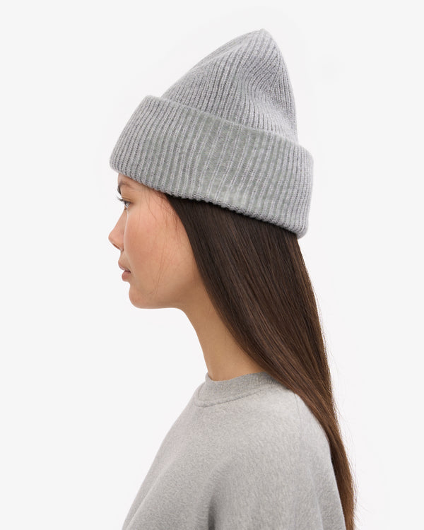 MERINO WOOL HAT, HEATHER GREY