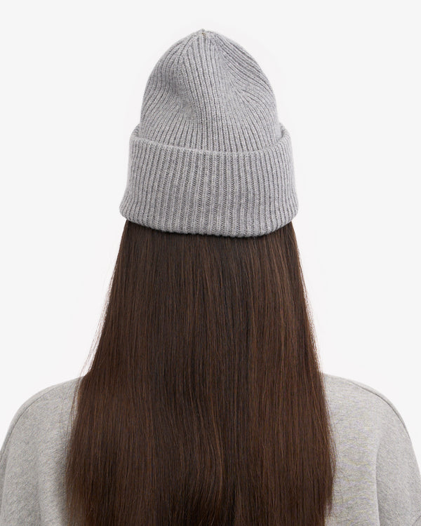 MERINO WOOL HAT, HEATHER GREY