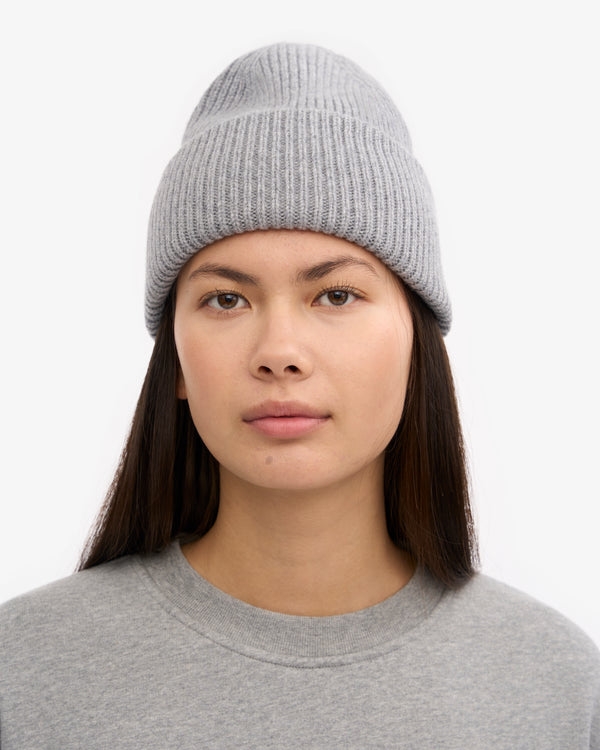 MERINO WOOL HAT, HEATHER GREY