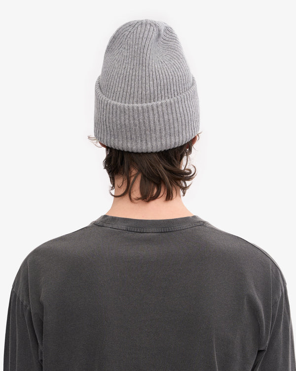 MERINO WOOL HAT, HEATHER GREY