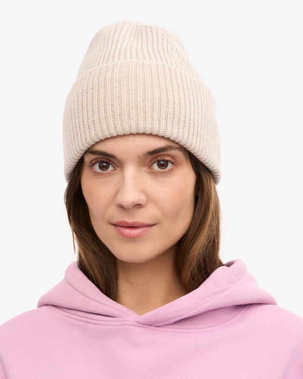 MERINO WOOL HAT, IVORY WHITE