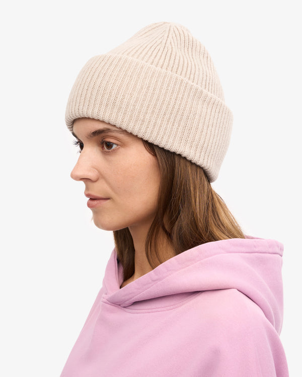 MERINO WOOL HAT, IVORY WHITE