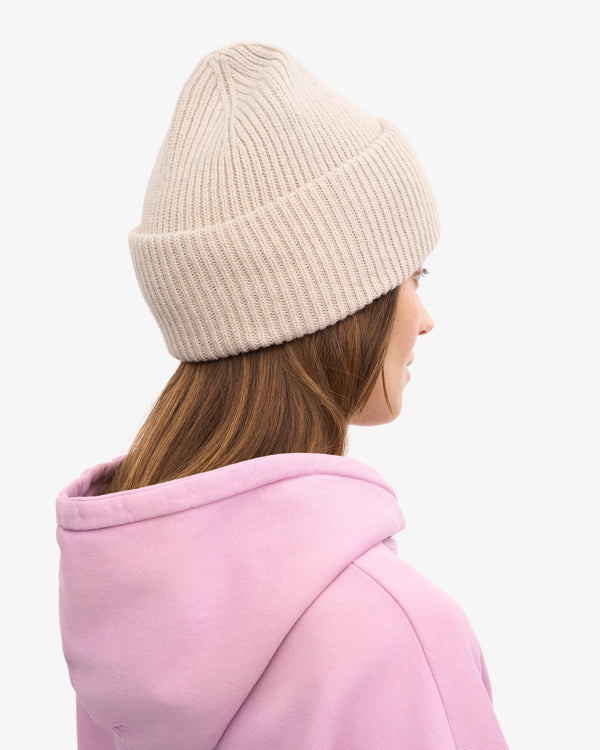 MERINO WOOL HAT, IVORY WHITE