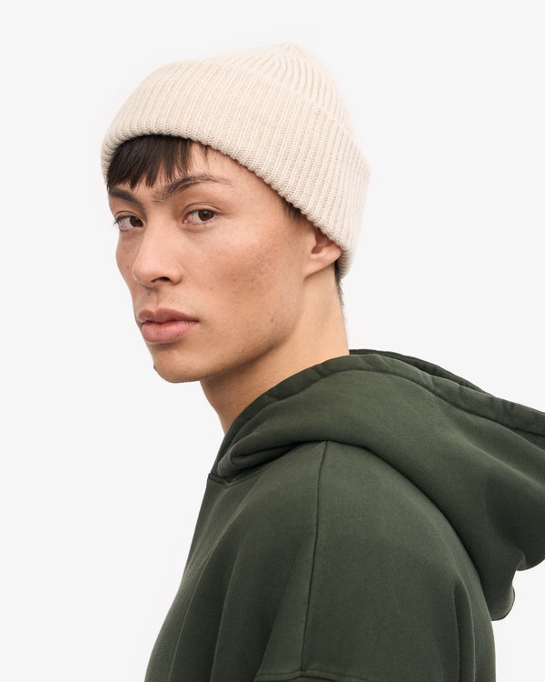 MERINO WOOL HAT, IVORY WHITE