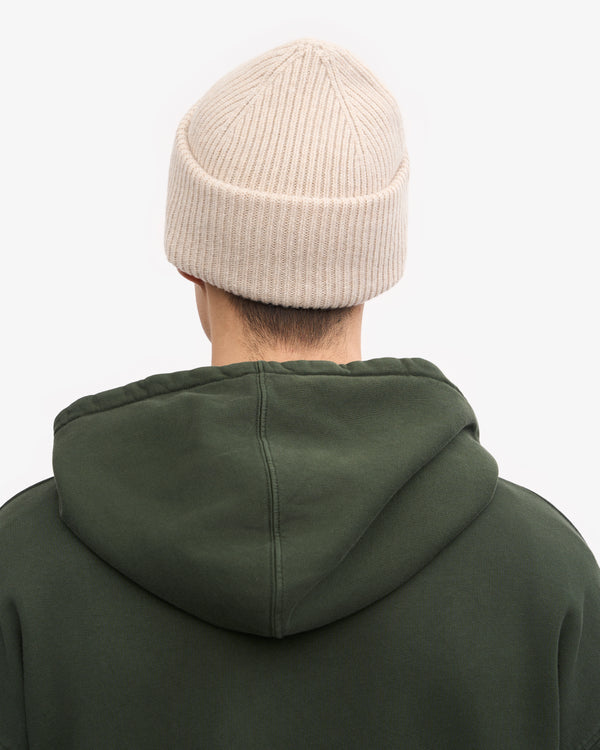 MERINO WOOL HAT, IVORY WHITE