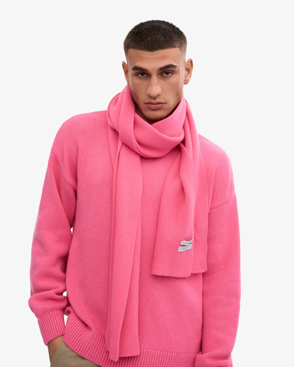 MERINO WOOL SCARF, BUBBLEGUM PINK