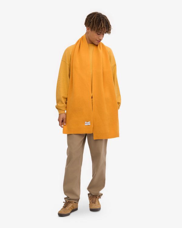 MERINO WOOL SCARF, BURNED YELLOW