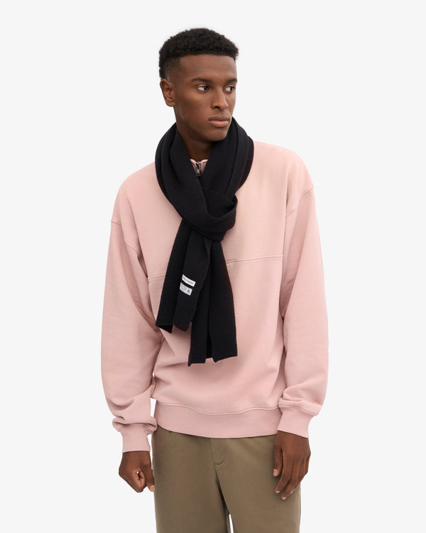 MERINO WOOL SCARF, DEEP  BLACK