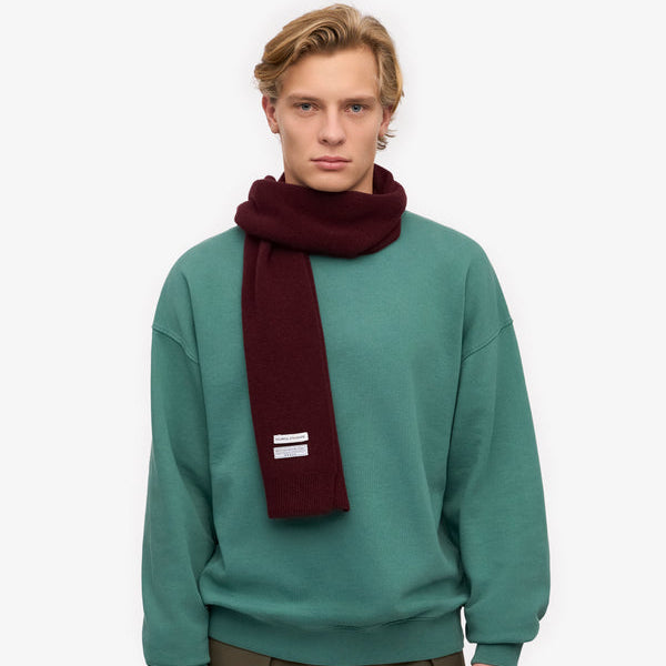OXBLOOD RED SCARF 