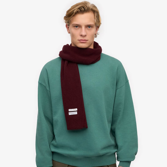 OXBLOOD RED SCARF 